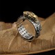 Tibetan 990 Sterling Silver Om Mani Padme Hum PiXiu Vajra Ring Tibetan 990 Sterling Silver Om Mani Padme Hum PiXiu Vajra Ring