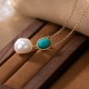 925 Sterling Silver Pearl Turquoise Healing Set 925 Sterling Silver Pearl Turquoise Healing Set