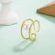 Round Jade Pearl Double Layer Luck Ring
