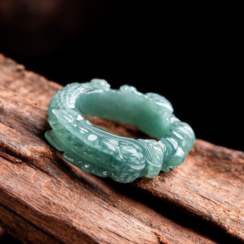 Natural Jade Dragon Success Ring Natural Jade Dragon Success Ring