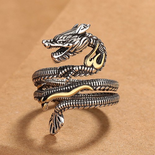 Vintage Dragon Copper Strength Ring