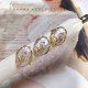 Pearl Copper Gold Flower Wealth Ring