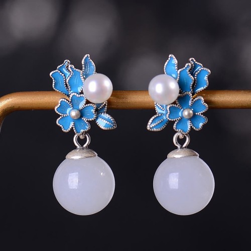 White Jade Pearl Flower Blessing Set White Jade Pearl Flower Blessing Set
