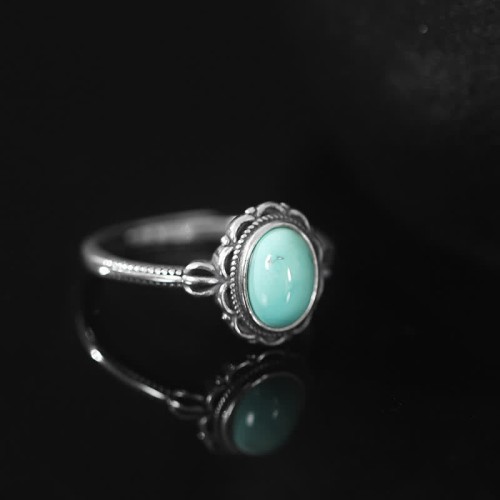 925 Sterling Silver Tibetan Turquoise Protection Ring 925 Sterling Silver Tibetan Turquoise Protection Ring