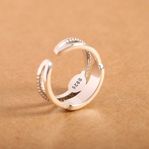 925 Silver Turquoise Six True Words Blessing Ring 925 Silver Turquoise Six True Words Blessing Ring