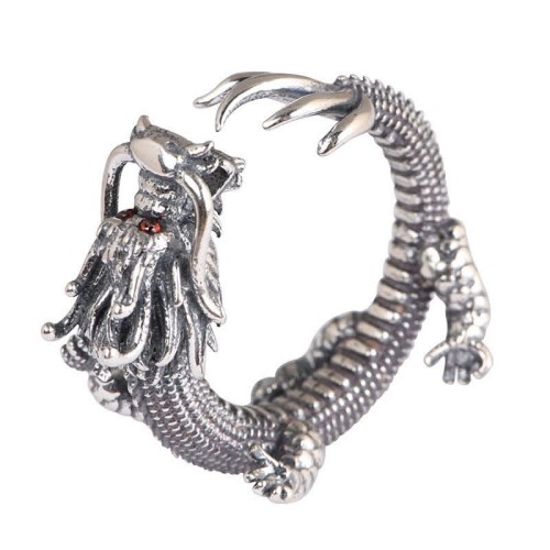 925 Sterling Silver Dragon Luck Protection Ring 925 Sterling Silver Dragon Luck Protection Ring