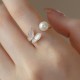 14K Gold Plated Tridacna Butterfly Blessing Ring Set 14K Gold Plated Tridacna Butterfly Blessing Ring Set