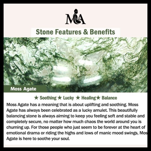 Moss Agate Healing Balance Ring