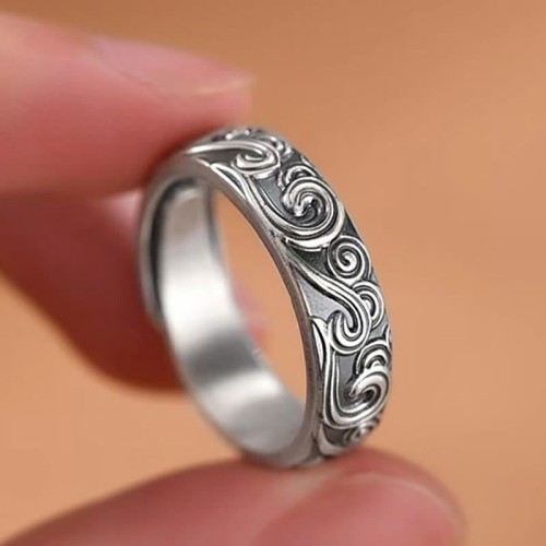 Tibetan Om Mani Padme Hum Peace Adjustable Ring