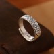 999 Silver Lotus Plum Blossom Engraved Enlightenment Ring 999 Silver Lotus Plum Blossom Engraved Enlightenment Ring