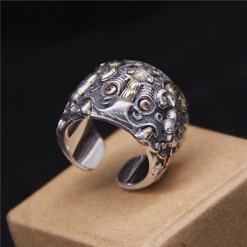 925 Silver Fengshui Kui Cattle Protection Ring 925 Silver Fengshui Kui Cattle Protection Ring