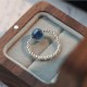 925 Silver Blue Candy Agate Healing Ring 925 Silver Blue Candy Agate Healing Ring