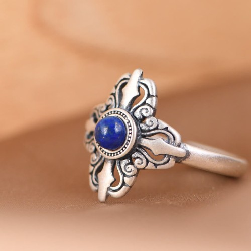 Tibetan Lazurite Positive Adjustable Ring