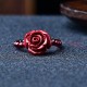 Garnet Cinnabar PiXiu Om Mani Padme Hum Protection Ring