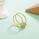 Round Jade Pearl Double Layer Luck Ring