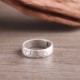 999 Sterling Silver Lotus Elephant Blessing Ring