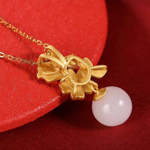 White Jade Pearl Flower Blessing Set White Jade Pearl Flower Blessing Set