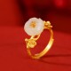 925 Silver Plated Hetian Jade Plum Blossom Luck Set 925 Silver Plated Hetian Jade Plum Blossom Luck Set