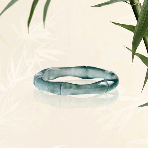 Natural Jade Bamboo Prosperity Ring Natural Jade Bamboo Prosperity Ring