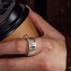 Handmade 999 Silver Yin Yang Bagua Harmony Ring Handmade 999 Silver Yin Yang Bagua Harmony Ring