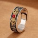 Tibetan Om Mani Padme Hum Red Agate Wisdom Ring Tibetan Om Mani Padme Hum Red Agate Wisdom Ring