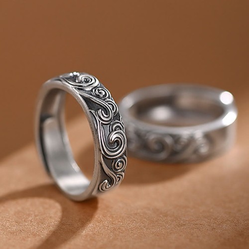 Tibetan Om Mani Padme Hum Peace Adjustable Ring