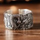 999 Sterling Silver Dragon Carved Protection Ring 999 Sterling Silver Dragon Carved Protection Ring