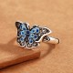 Blue Butterfly Love Ring