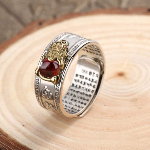 Red Agate PiXiu Wealth Ring Red Agate PiXiu Wealth Ring