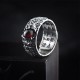 Feng Shui PiXiu Red Garnet Wealth Ring