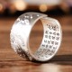 999 Sterling Silver Dragon Carved Protection Ring 999 Sterling Silver Dragon Carved Protection Ring