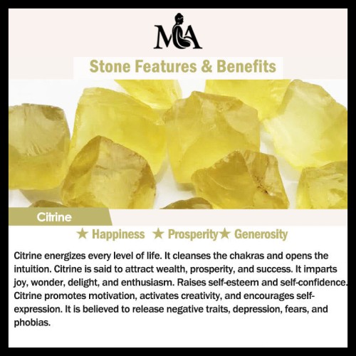 Citrine Lotus Blessing Adjustable Ring