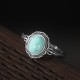 925 Sterling Silver Tibetan Turquoise Protection Ring 925 Sterling Silver Tibetan Turquoise Protection Ring