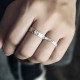 925 Silver Simple Blessing Couple Ring
