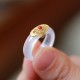 White Agate Cyan Jade Luck Protection Ring White Agate Cyan Jade Luck Protection Ring