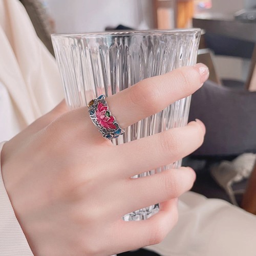 925 Silver Koi Fish Lotus Prosperity Ring 925 Silver Koi Fish Lotus Prosperity Ring