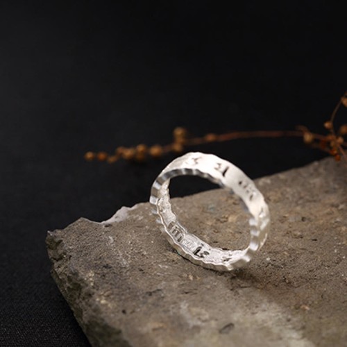 Tibetan Om Mani Padme Hum Peace Hollow Ring Tibetan Om Mani Padme Hum Peace Hollow Ring