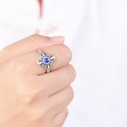 Tibetan Lazurite Positive Adjustable Ring
