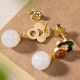 925 Silver Hetian White Jade Auspicious Necklace Set 925 Silver Hetian White Jade Auspicious Necklace Set
