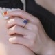 925 Silver Blue Candy Agate Healing Ring 925 Silver Blue Candy Agate Healing Ring