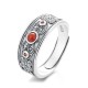925 Silver Red Agate Auspicious Clouds Ring 925 Silver Red Agate Auspicious Clouds Ring