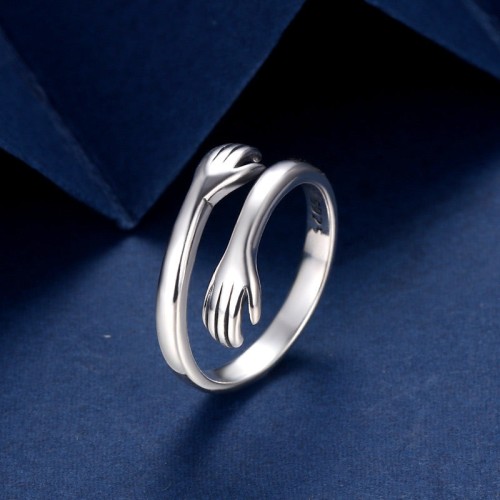 925 Sterling Silver Love Hug Thumb Ring 925 Sterling Silver Love Hug Thumb Ring