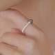 Round Jade Pearl Beads Luck Ring