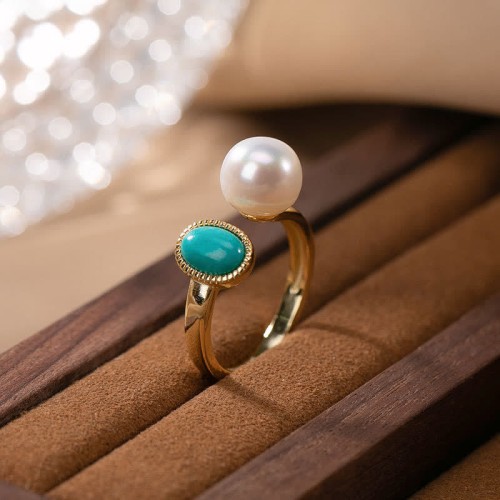 925 Sterling Silver Pearl Turquoise Healing Set 925 Sterling Silver Pearl Turquoise Healing Set