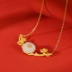 925 Silver Plated Hetian Jade Plum Blossom Luck Set 925 Silver Plated Hetian Jade Plum Blossom Luck Set