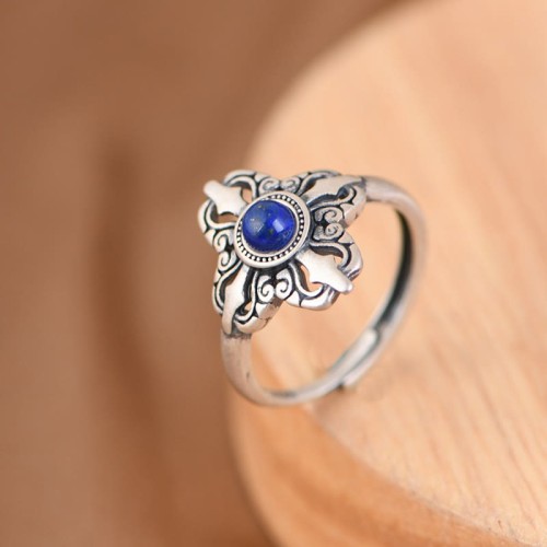 Tibetan Lazurite Positive Adjustable Ring
