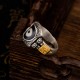 925 Silver Zakiram Goddess Dzi Bead Protection Ring 925 Silver Zakiram Goddess Dzi Bead Protection Ring