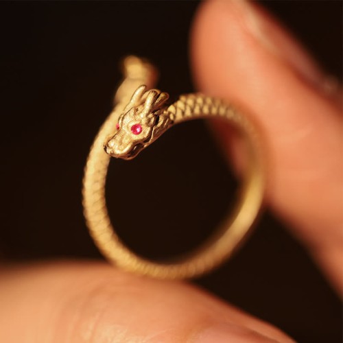 925 Sterling Silver Year of the Dragon Adjustable Ring 925 Sterling Silver Year of the Dragon Adjustable Ring
