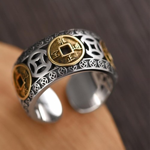 Five-Emperor Coins Balance Ring
