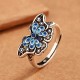 Blue Butterfly Love Ring